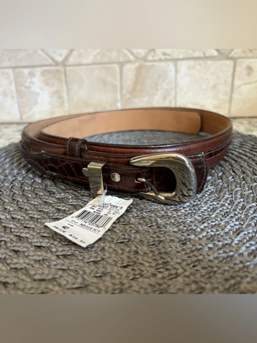 Nadim Women’s or Men’s Leather Brown Cognac Belt